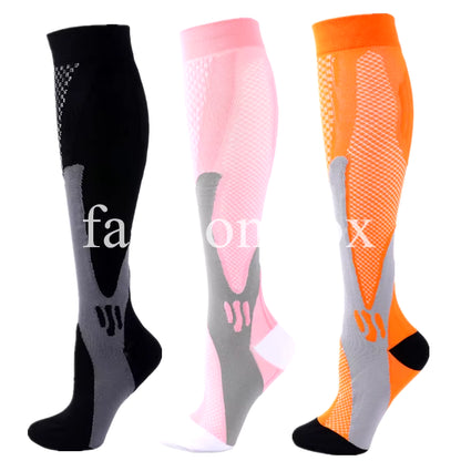 🏃‍♂️ 3 Pairs Premium Compression Socks for Men & Women Anti-Fatigue Knee Highs 🧦✨