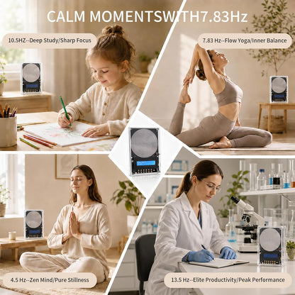 Frequency Generator for Healing Set, 7.83Hz Sine Wave Schumann Resonance Generator with Headphones Included, 0.01Hz-100Khz for Deep Sleep, Peak Focus & Office Recovery (Black) | 7.83Hz Sine Wave Schumann Resonance, Headphones Included, 0.01Hz-100Khz Range, Deep Sleep & Peak Focus