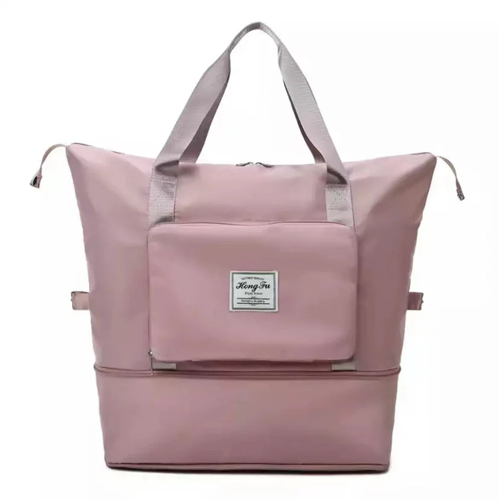 2026 Expandable Folding Travel Bag – Waterproof Large Capacity Duffle, Gym & Yoga Tote with Wet/Dry Pocket ✈️itness