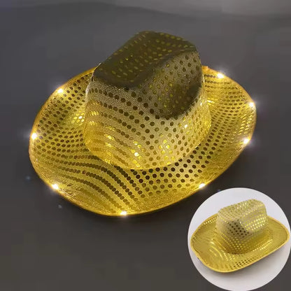 Wireless LED Disco Cowboy Hat | Flashing Neon Bachelorette Party Cap 💃