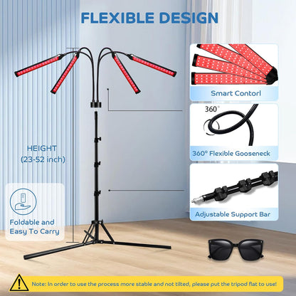 Lumixa Pro 3-in-1 Full Body Red Light Therapy Lamp with Adjustable Tripod