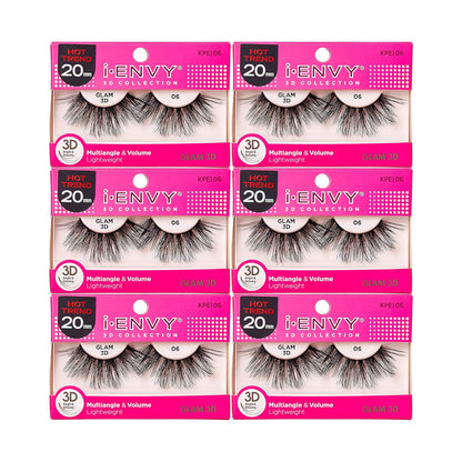 I-Envy 3D Glam Collection 6-Pack – Professional Multi-Angle Volume Lashes (KPEI06) 👁️✨