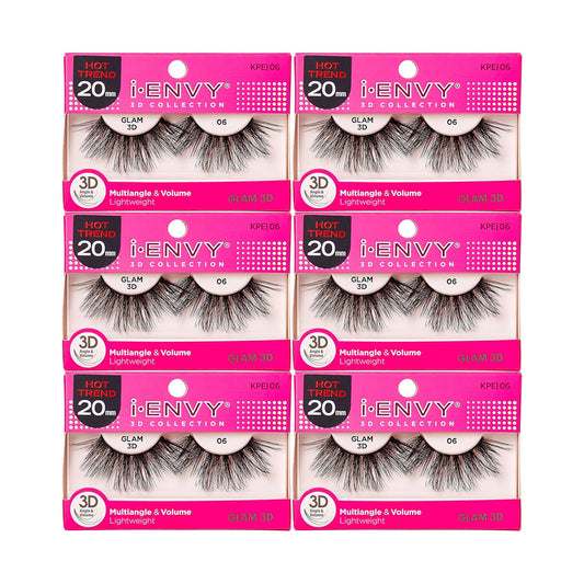 I-Envy 3D Glam Collection 6-Pack – Professional Multi-Angle Volume Lashes (KPEI06) 👁️✨