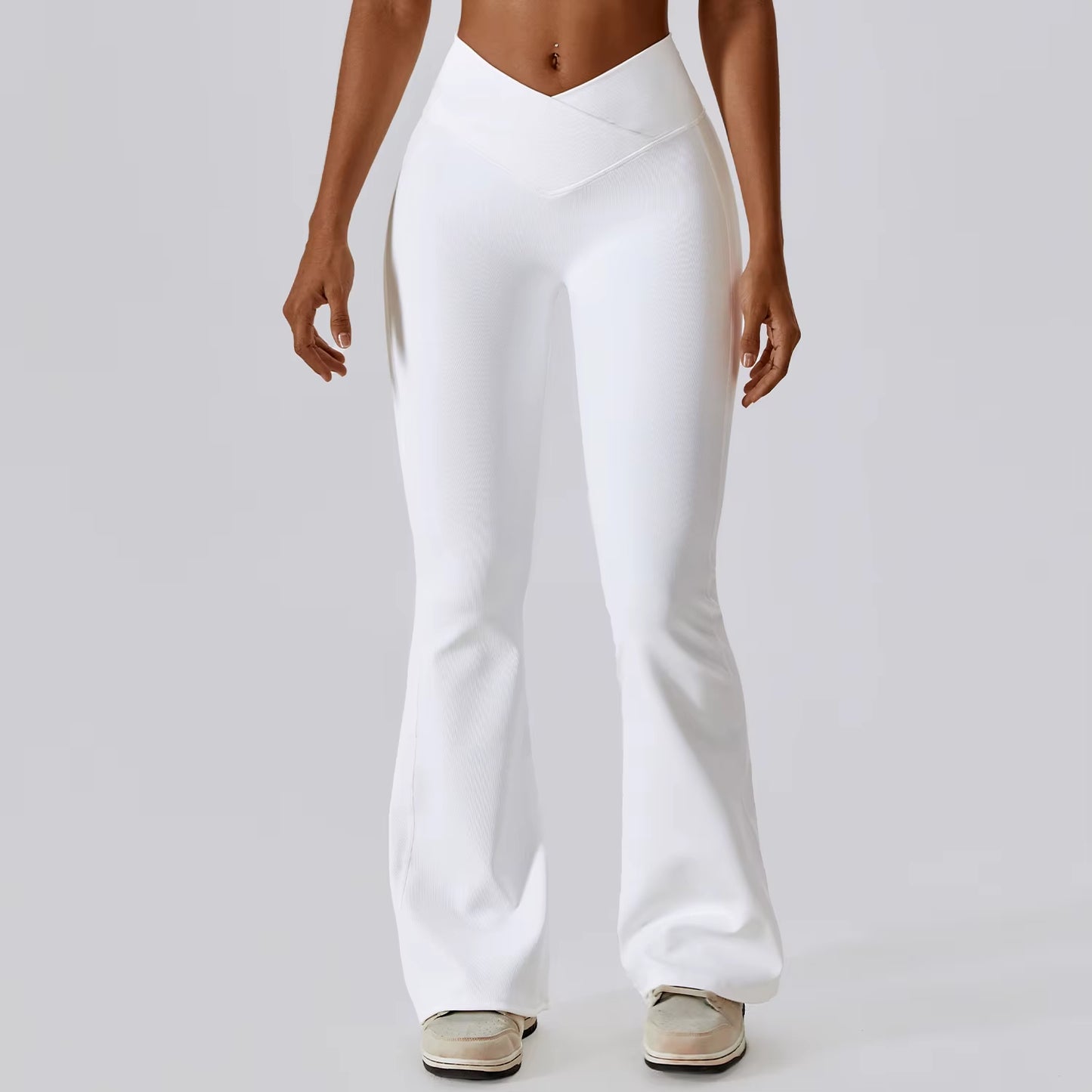 2026 High-Waist Flare Leggings – Slim Fit Split Hem Dress Pants & Office Yoga Trousers 🖤✨
