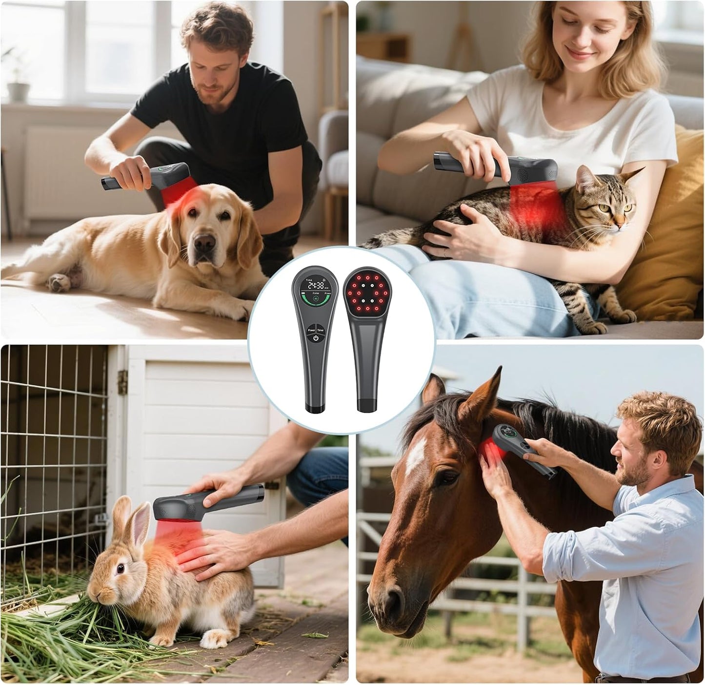 🐾 Revitalize & Relieve: Advanced 2-in-1 Red Light Therapy Wand 🐾int, Muscle