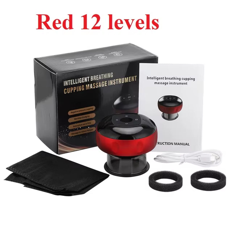Bare N Bliss Smart Electric Cupping Massager | 12-Level Heat & Suction ✨