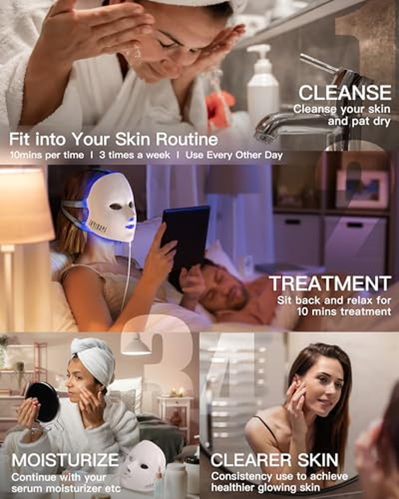 NEW!! LATEST!!! 7-Mode LED Face Mask – 150 LEDs for Wrinkles, Acne & Rejuvenation 🌟