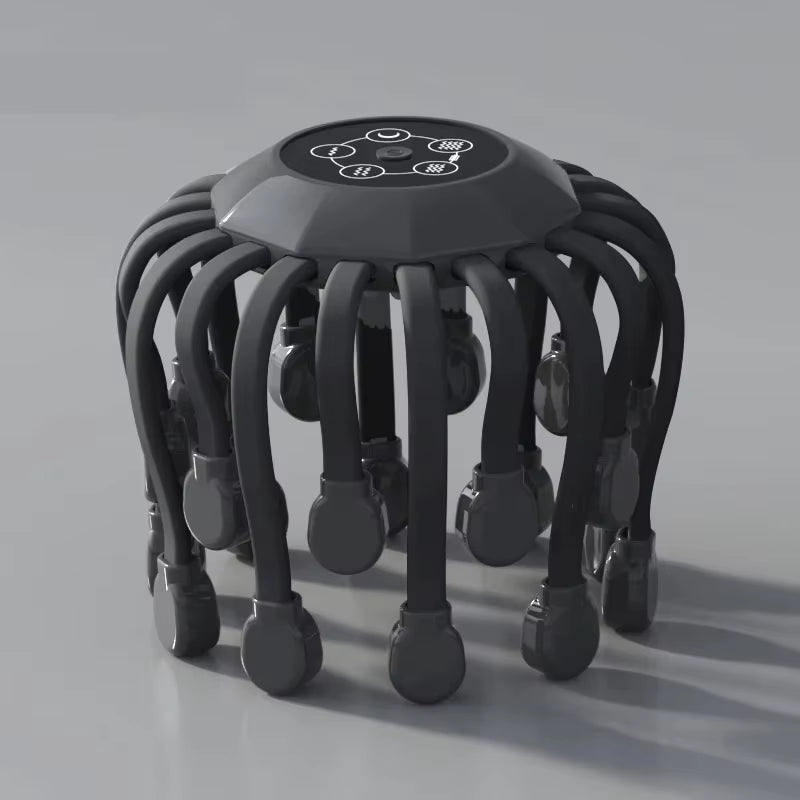 20-Node Electric Octopus Scalp Massager – Red Light Therapy & Vibration Head Scratcher for Stress Relief 🐙✨