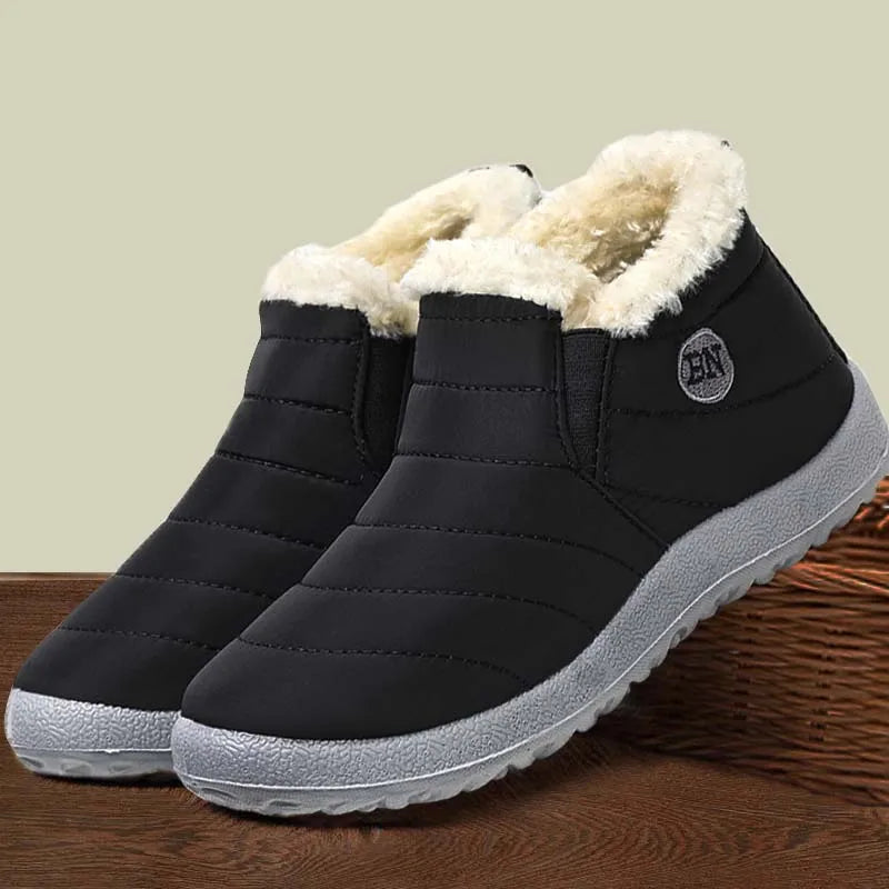 ❄️ Ultra-Warm Waterproof Snow Boots – Unisex Winter Platform Shoes with Plush Lining 🏔️✨