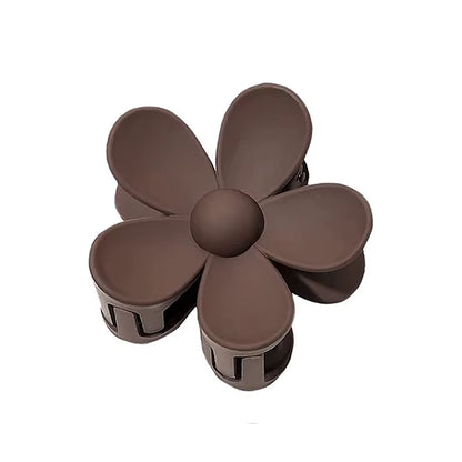 🌸 7CM Matte Frosted Flower Hair Claw – Elegant Lily Floral Shark Clip for Women & Girls  ✨🎀