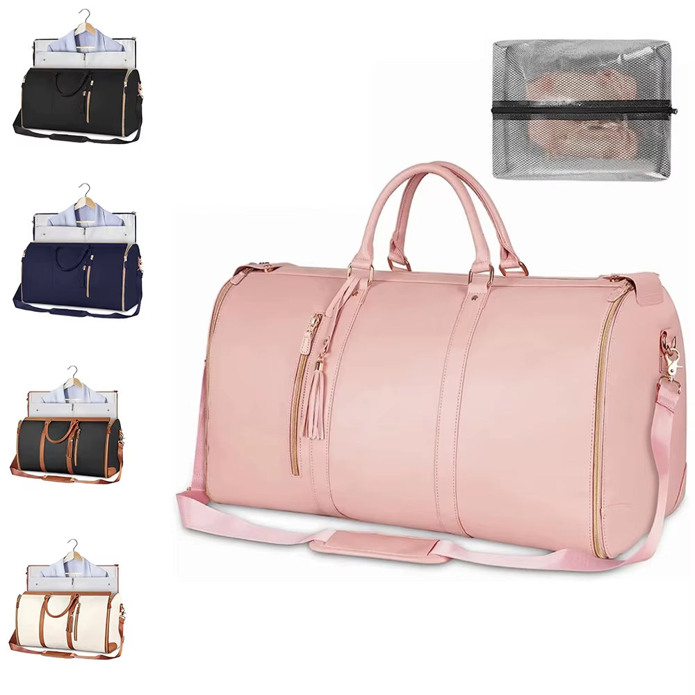 ✈️ Foldable Multi-Function Travel Duffle – Large Capacity Gym & Fitness Bag for Women | Waterproof Overnight Carry-On & Coach Bag 🎒💪