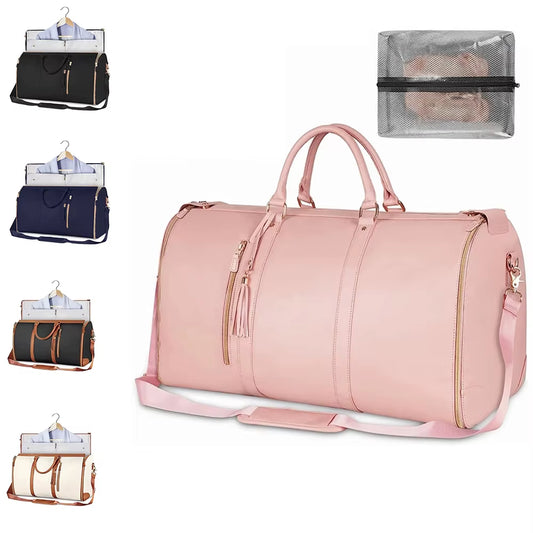 ✈️ Foldable Multi-Function Travel Duffle – Large Capacity Gym & Fitness Bag for Women | Waterproof Overnight Carry-On & Coach Bag 🎒💪