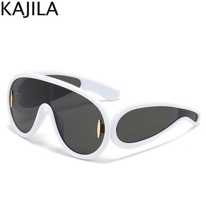Y2K Cyberpunk Wave Mask Sunglasses – Oversized One-Piece Luxury Steampunk Goggles for Women 🌊