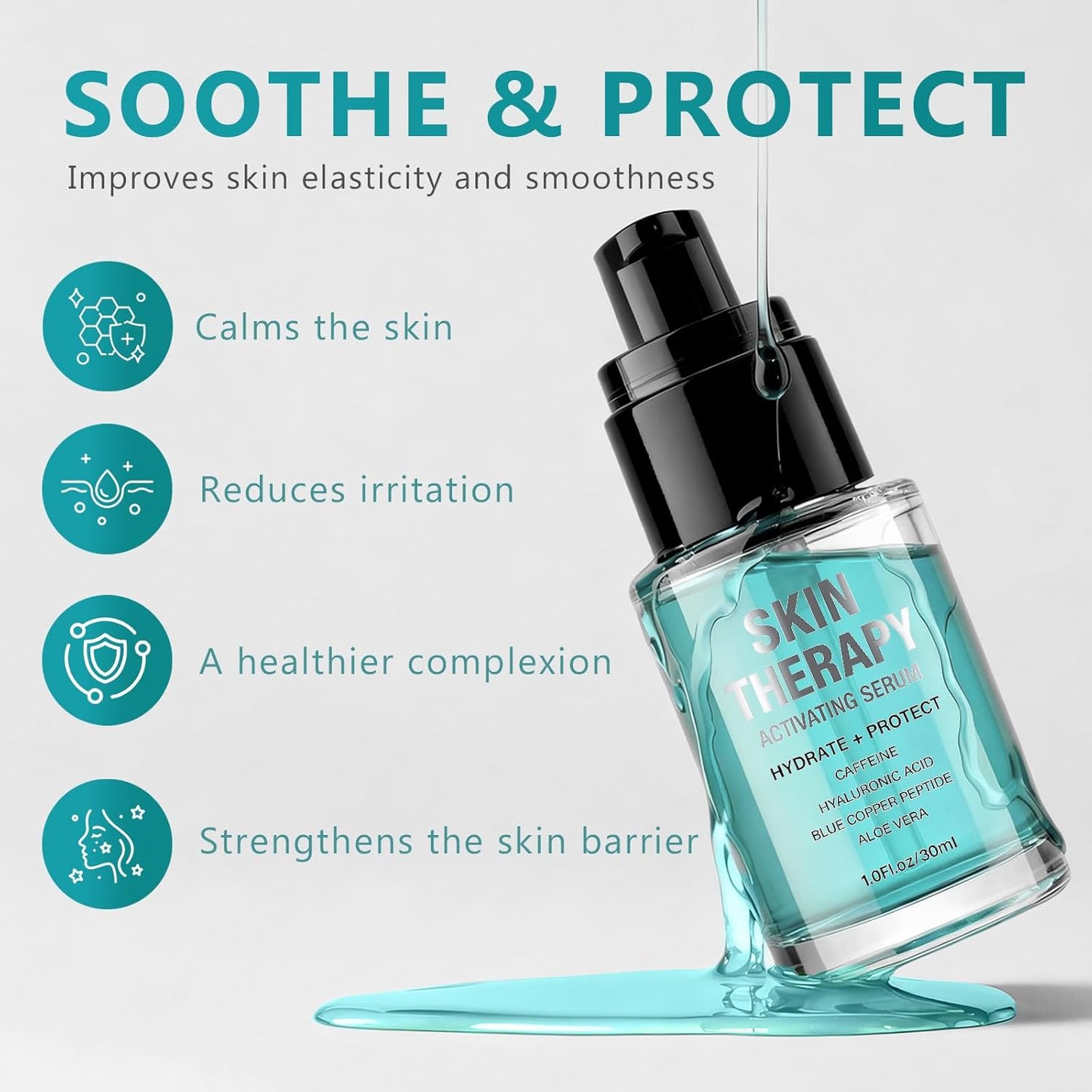 Red Light & Microcurrent Activation Serum (1 Oz) – Anti-Aging Blue Tansy & Aloe Primer 🌟⚡️