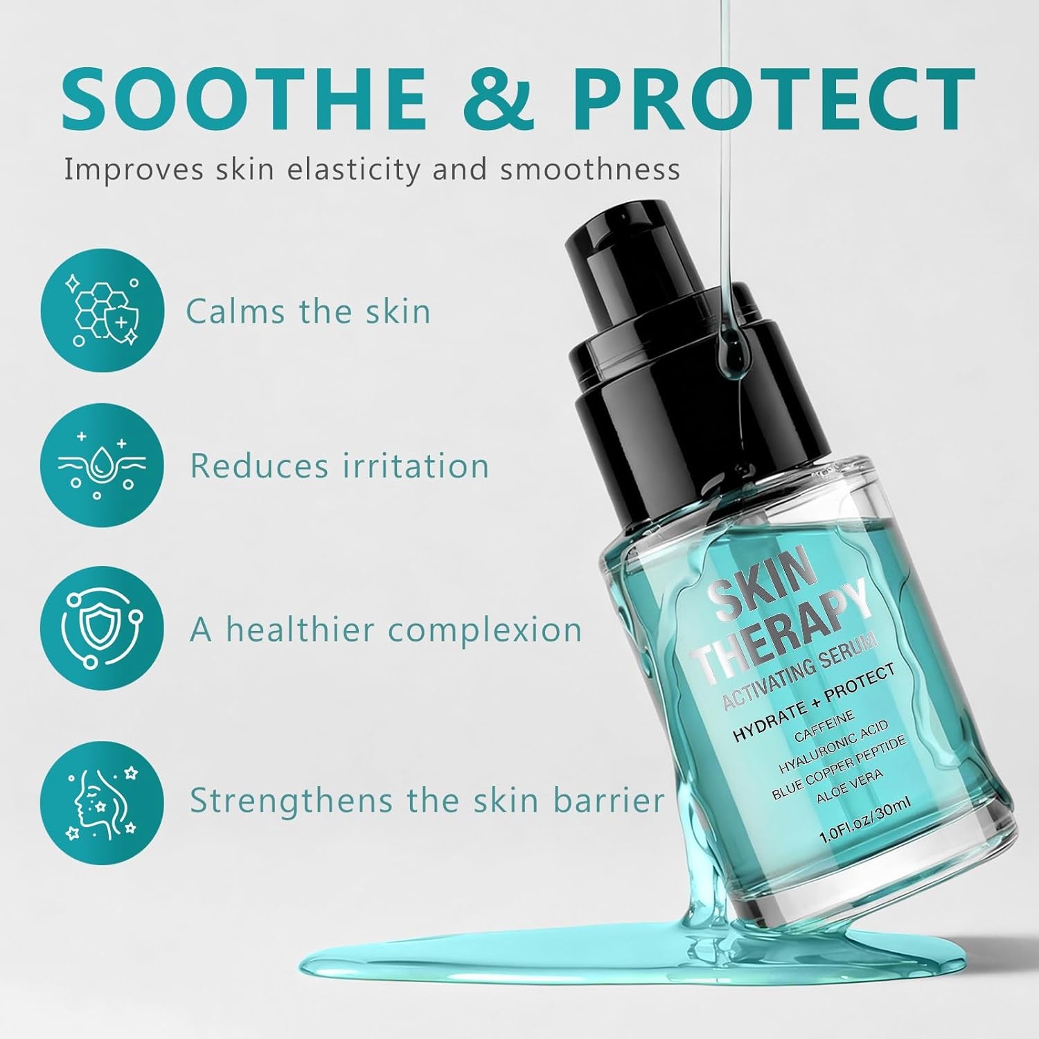 Red Light & Microcurrent Activation Serum (1 Oz) – Anti-Aging Blue Tansy & Aloe Primer 🌟⚡️
