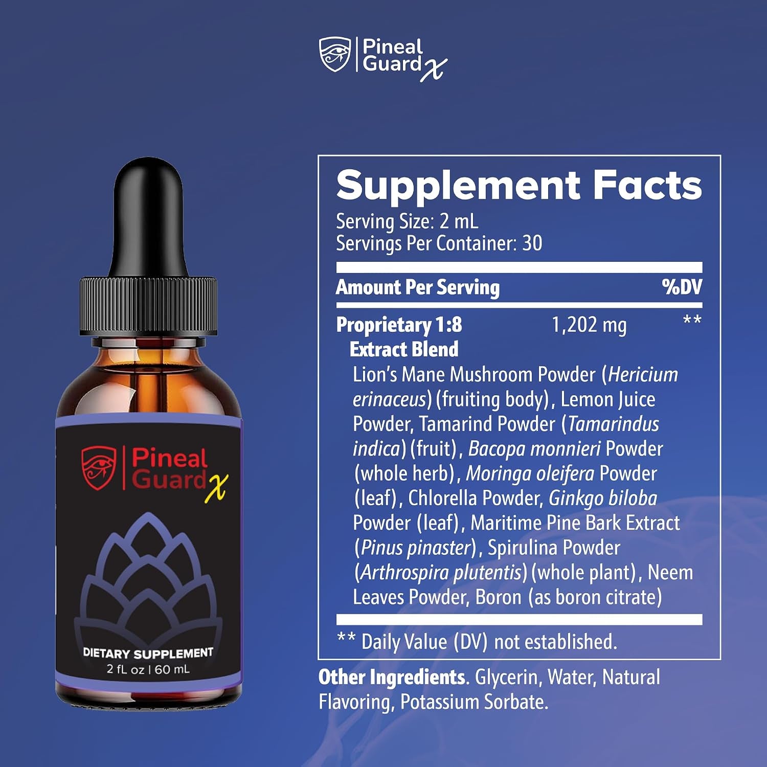 Pineal Gland Supplement - Brain Support, Focus, and Memory Vitamins for the Brain, Decalcify, Activate, and Protect Your Pineal Gland - Third Eye Awakening - Pineal Guard X