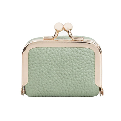 Luxury Genuine Leather Mini Accessory Box – Chic Gold Hardware Jewelry & Coin Purse 💎✨