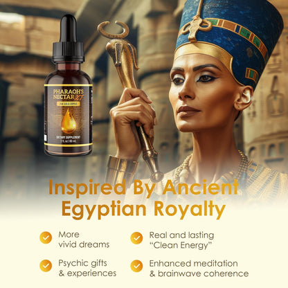Pharaoh'S Nectar XT | 24K Monoatomic Gold Ormus Liquid | Third Eye Awakening + Vivid Dreaming | Clean Energy + Mental Clarity | Spiritual Supplement | 60Ml
