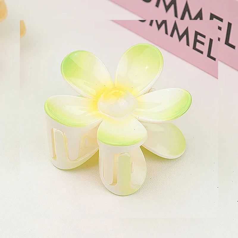 🌸 7CM Matte Frosted Flower Hair Claw – Elegant Lily Floral Shark Clip for Women & Girls  ✨🎀
