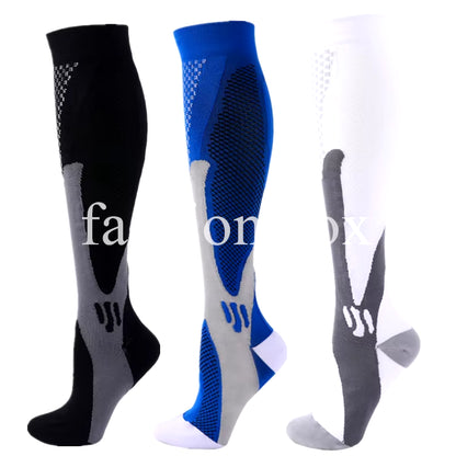 🏃‍♂️ 3 Pairs Premium Compression Socks for Men & Women Anti-Fatigue Knee Highs 🧦✨