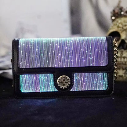 LuminaTouch™ Fiber Optic Crossbody Bag – Intelligent Glow Smart Purse