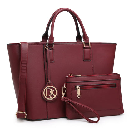 Large Executive Work Tote & Matching Wallet Set | Vegan Leather Satchel 👜