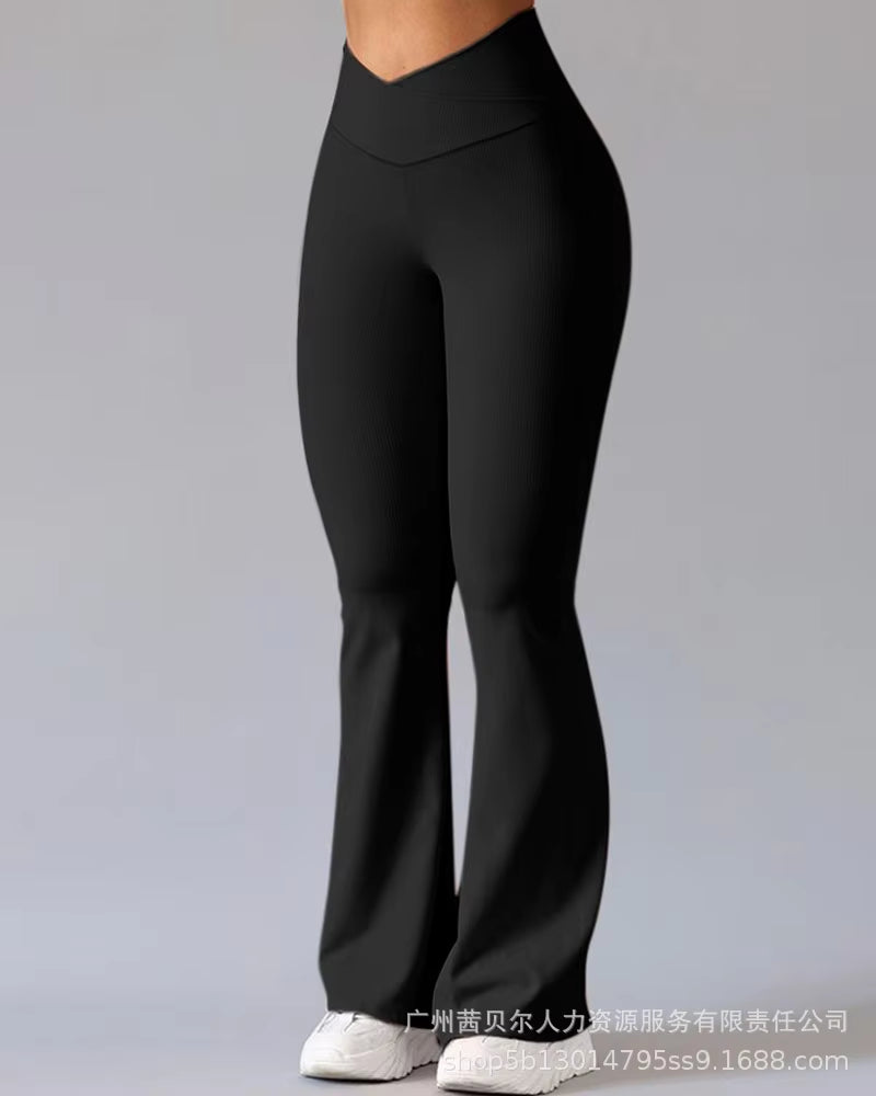 2026 High-Waist Flare Leggings – Slim Fit Split Hem Dress Pants & Office Yoga Trousers 🖤✨