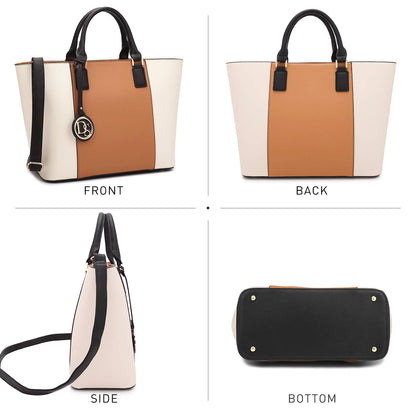 Large Executive Work Tote & Matching Wallet Set | Vegan Leather Satchel 👜
