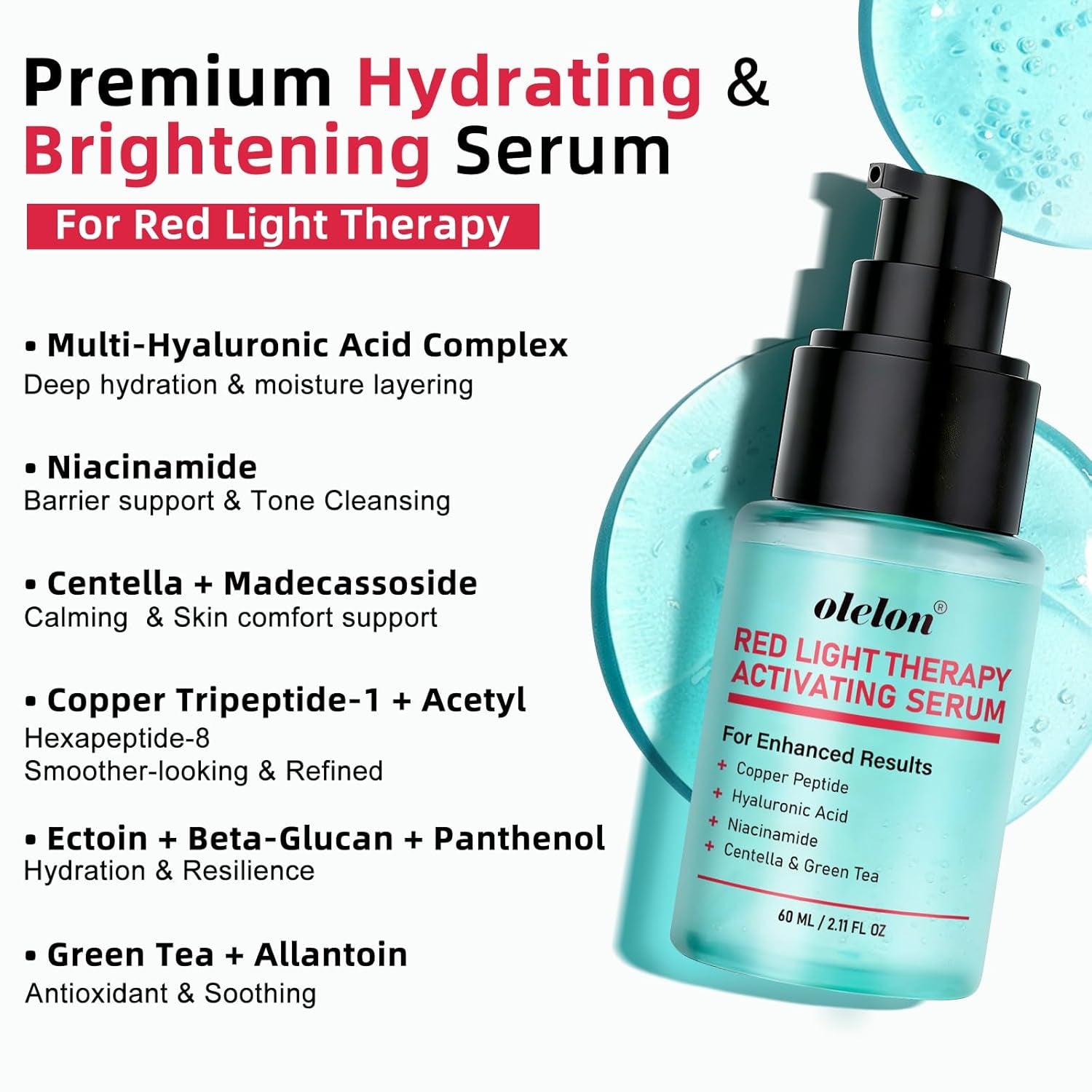 Peptide & Centella Activation Serum – Hydrating Booster for Red Light Therapy 🌟💧