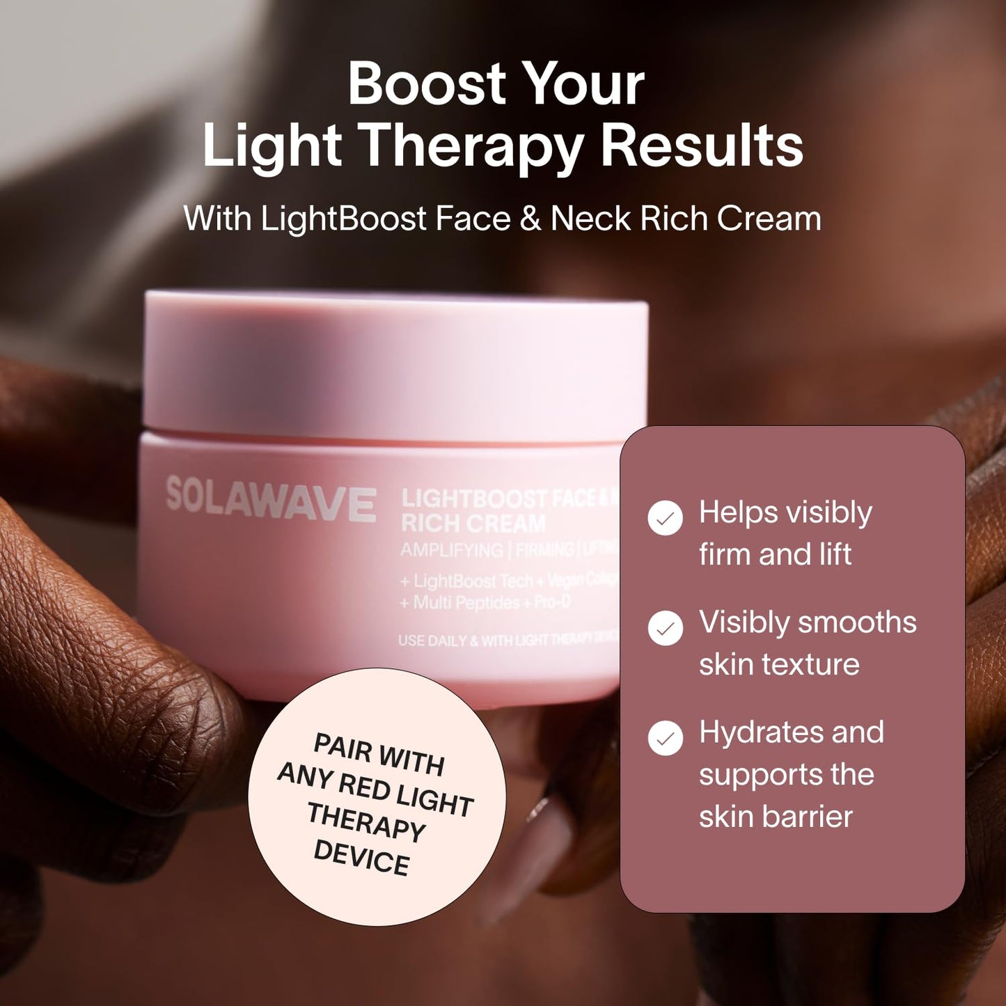 Lightboost Anti-Aging Face & Neck Cream – Daily Firming & Red Light Booster 🌟🛡️