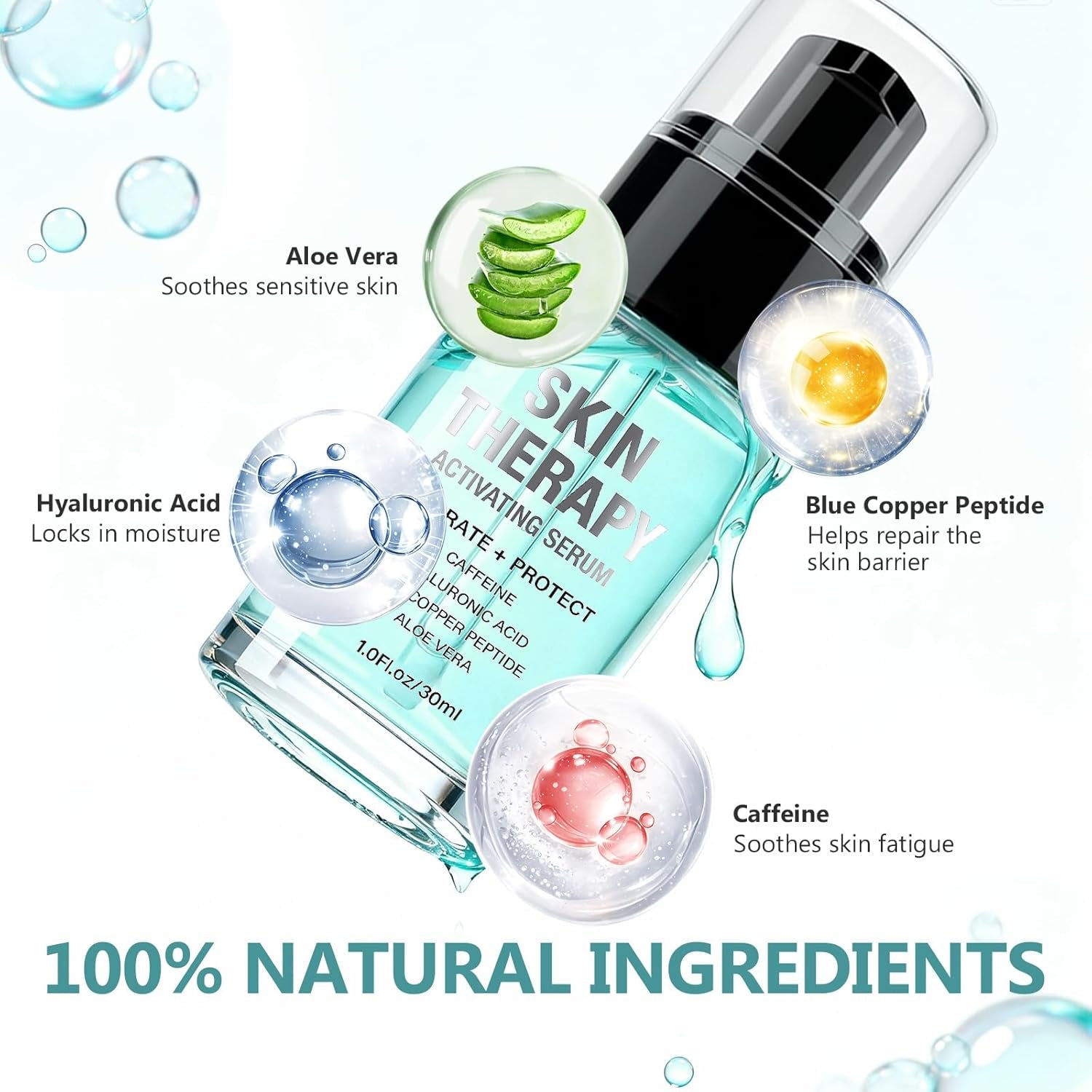 Red Light & Microcurrent Activation Serum (1 Oz) – Anti-Aging Blue Tansy & Aloe Primer 🌟⚡️