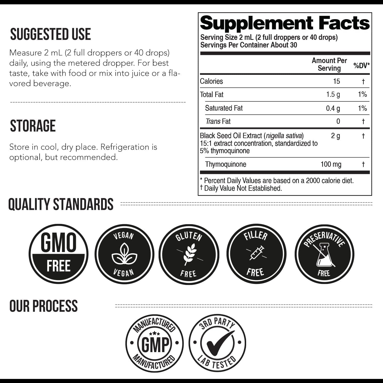 Pure Black Seed Oil Liquid | 5% Thymoquinone High Potency | Ultra-Concentrated Nigella Sativa Extract 💧