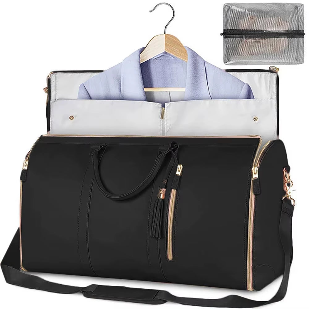 ✈️ Foldable Multi-Function Travel Duffle – Large Capacity Gym & Fitness Bag for Women | Waterproof Overnight Carry-On & Coach Bag 🎒💪