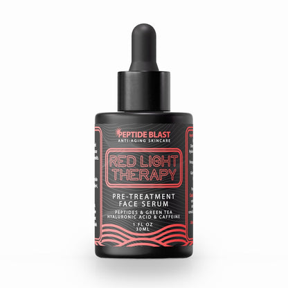 Luminous Red Light Prep Serum (1 Oz) – Anti-Wrinkle Peptide & Hyaluronic Booster