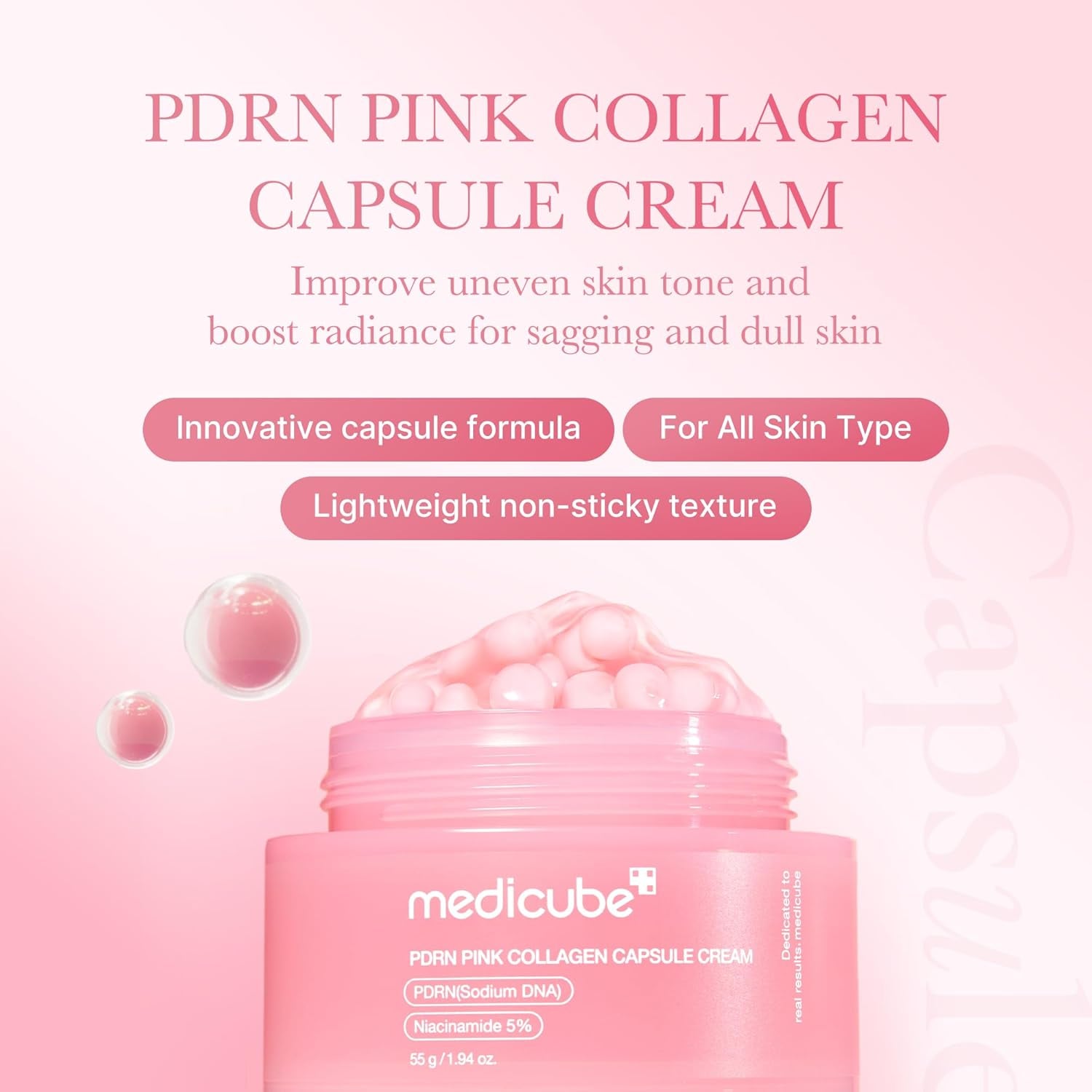 Salmon DNA PDRN Capsule Cream – Lightweight Collagen Moisturizer for Radiant Skin 🌸💧