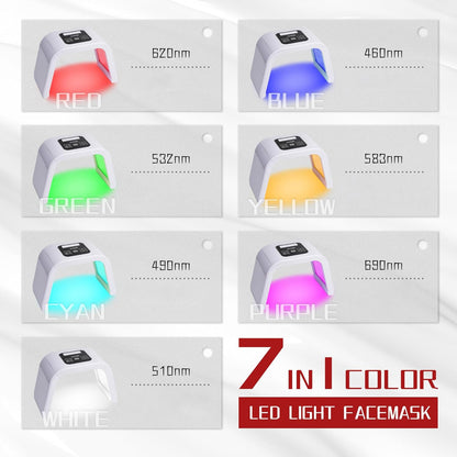 7-Color LED Red Light Therapy Face Mask – Professional Home Spa Skin Care & Anti-Aging Facial Mask 🧖‍♀️