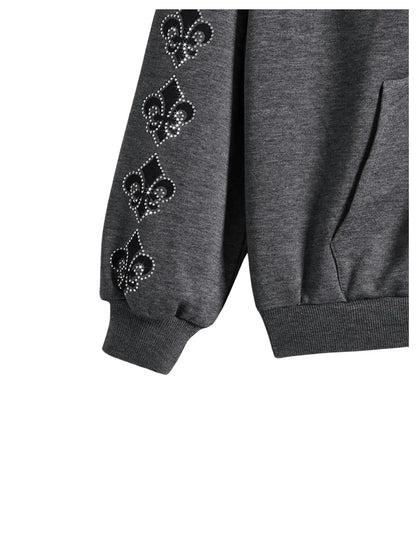 Bare N Bliss Rhinestone Graphic Zip-Up | Faux Fur Luxe Hoodie 💎