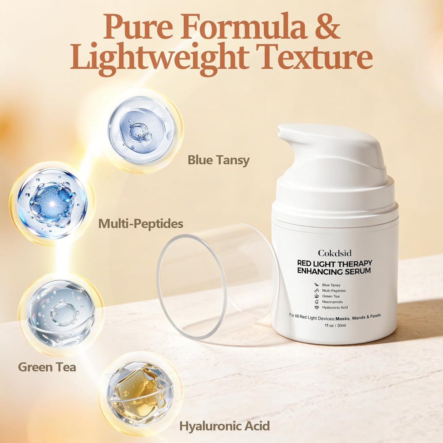 Luminous Red Light & Microcurrent Serum – Firming Green Tea & Niacinamide Booster 🌟⚡️