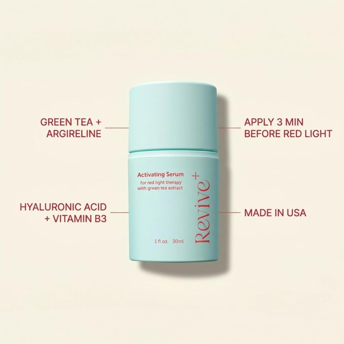 Red Light & Microcurrent Activation Serum (1 Oz) – Anti-Wrinkle Hyaluronic Booster 🌟⚡️
