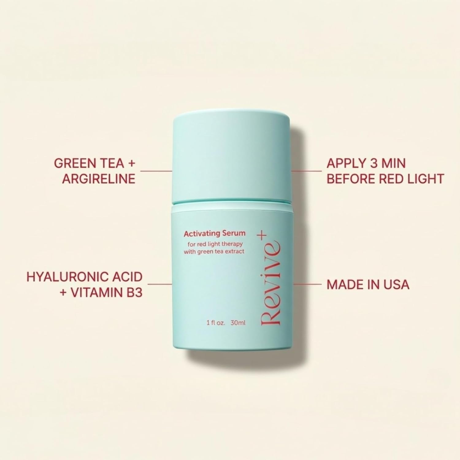 Red Light & Microcurrent Activation Serum (1 Oz) – Anti-Wrinkle Hyaluronic Booster 🌟⚡️