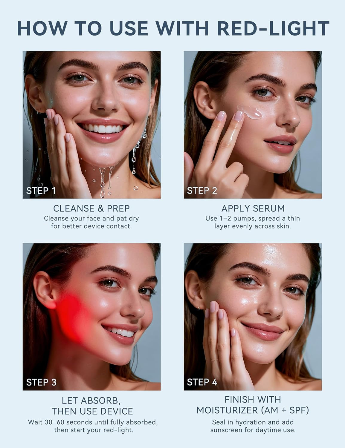 Red Light Therapy Activation Serum 2-Pack – Anti-Aging Hyaluronic & Niacinamide Primer 🌟⚡️