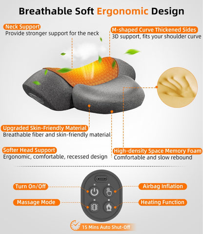 FisioRest™ 2.0: Ultimate 3-in-1 Heated Neck Massager & Shoulder Relaxer 💆‍♀️✨