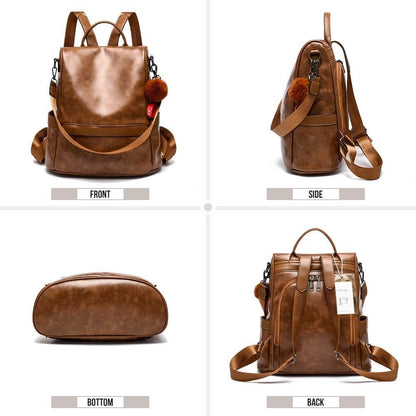 The Urban Security Satchel | Anti-Theft Vegan Leather Backpack ✨👜
