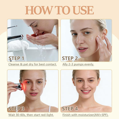 Luminous Red Light & Microcurrent Serum – Firming Green Tea & Niacinamide Booster 🌟⚡️