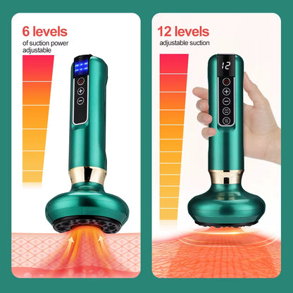 Bare N Bliss 3-in-1 Smart Cupping & Gua Sha Therapy | 12-Level Infrared Heat ✨