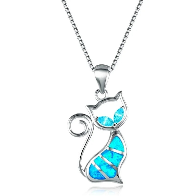 🐢 Bohemian Blue Fire Opal Sea Turtle Necklace – Shimmering Ocean Animal Pendant for Women 🌊✨