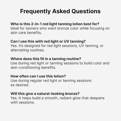 Eternal Youth Tanning Lotion, 2-In-1 Color Fuse Red Light & Ultra Skin Firming Advanced Tanning Lotion with Peptides, Hyaluronic Acid, Green Tea & Aloe, 13.5 Fl Oz