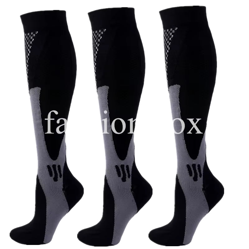 🏃‍♂️ 3 Pairs Premium Compression Socks for Men & Women Anti-Fatigue Knee Highs 🧦✨
