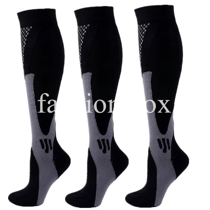 🏃‍♂️ 3 Pairs Premium Compression Socks for Men & Women Anti-Fatigue Knee Highs 🧦✨
