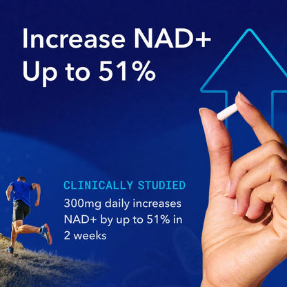 Patented NAD+ Supplement, 300Mg Niagen, 90 Servings | Nicotinamide Riboside (NR) Take 1 Daily | 1 Bottle
